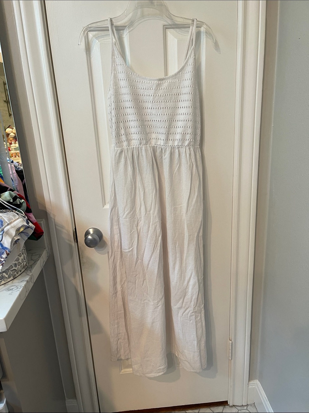 White Eyelet Maxi Dress